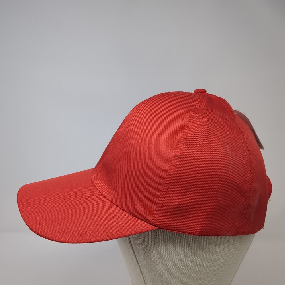 Juncture Strapback Hat Red One Size Solid Adjusta… - image 3